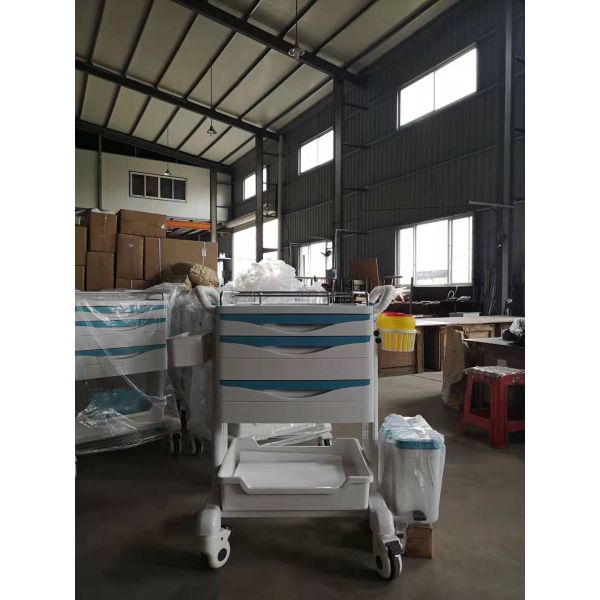 Plastic Surgical Instrument Trolley Hospital Serving Movable For Medical