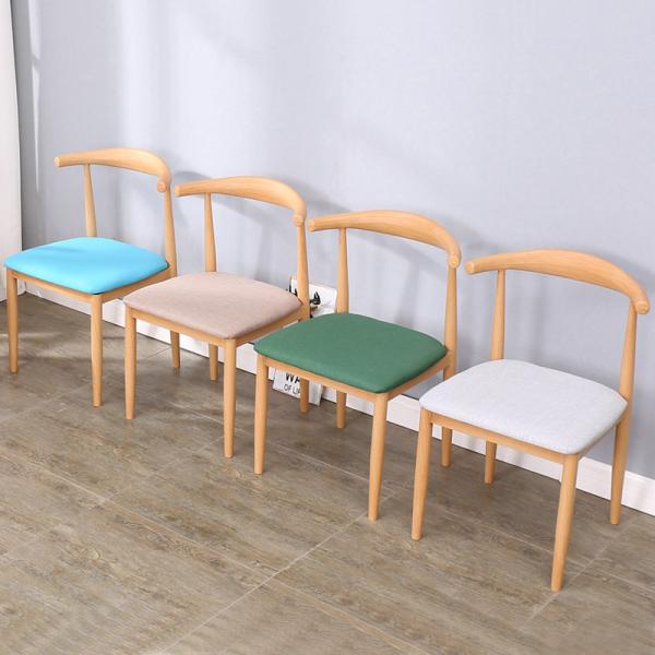 Commerical Restaurant Solid Wood Chairs With Waterproof Leather Seats