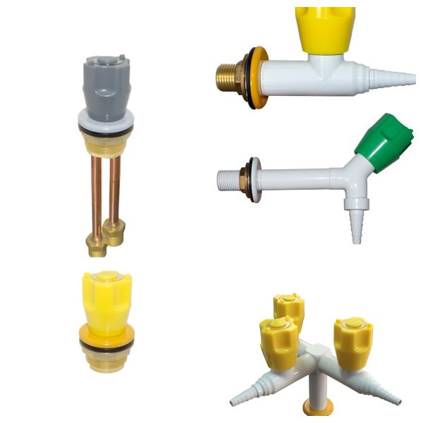 Easy Installation Lab Workbench Wall Mounted Air Outlet Lab Gas Tap Water Faucet for Laboratory Area
