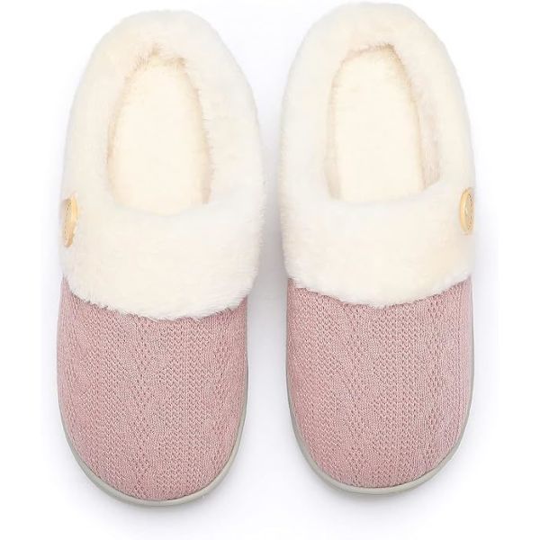 Sole silencieuse chaude et confortable Chaussures d'intérieur pour femmes en mousse de mémoire