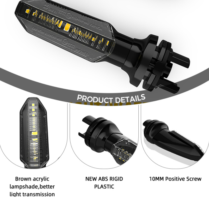 DC12V Voltage ABC PC Matériau YAYE Lampes à eau Indicateurs de virage de moto