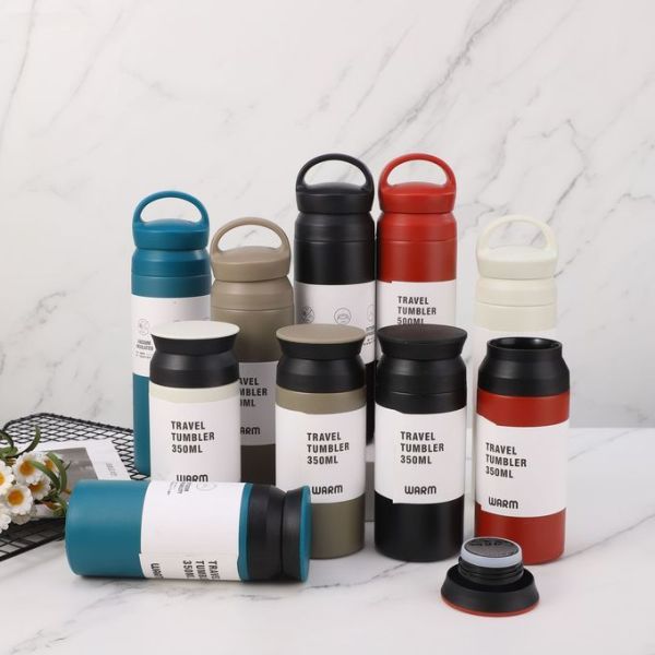 500ml Portable Travel Water Cups With Tea Infuser Japan Style Stainless Steel Insulated Coffee Flasks