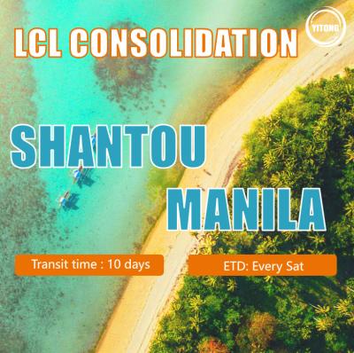 Sea Freight Shipping Agent LCL Freight Logistics Shipping From Shantou To Philippines
