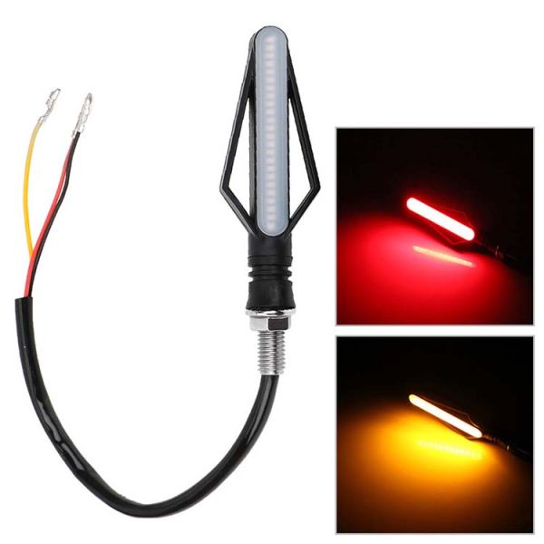 1.5W Customizable 24LED Two-Color Running Water Motorcycle Stop Light with Turn Signals
