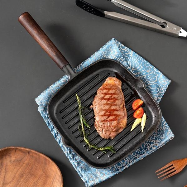 Hot Selling Omelette Fry Grill Pan Multipurpose Korean Die Cast Iron Bbq Frypan Non Stick Square Cookware Skillet Pan