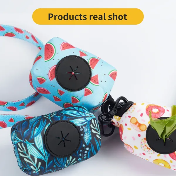 Dog Poop Bag Dispenser Water-Repellent Neoprene Portable Pet Waste Bag Carrier