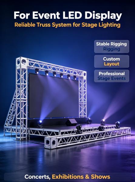 Portable Spigot Aluminum Stage Truss with High Load Bearing and Premium Aluminum Alloy for Event Lighting