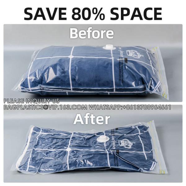 Clothing Vacuum Compression Bag With Hand Pump Space Saver Storage Pouch Travel Storage Bags