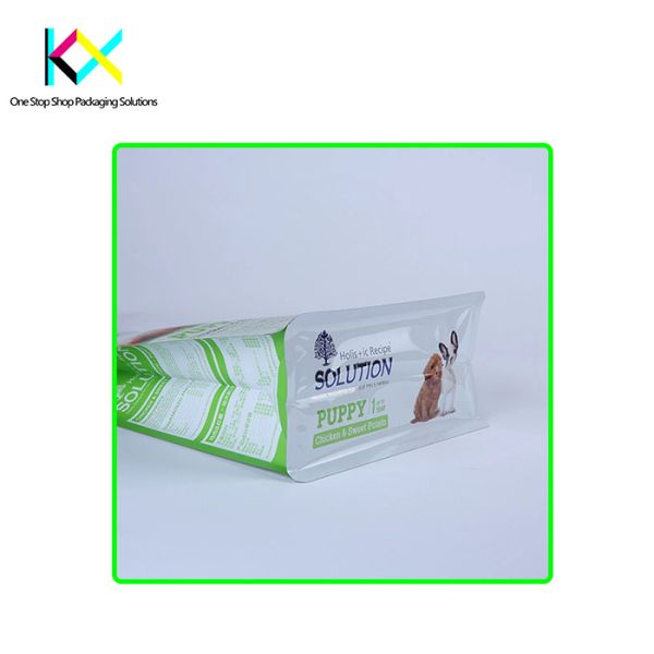 Customized Printing Flat Bottom Pouches for Pet Food Packaging Bags with food-grade materials
