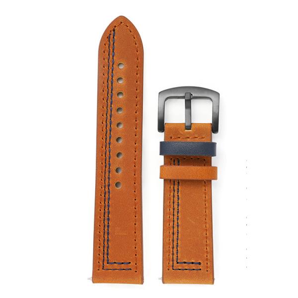 Handmade Stitches Quick Release Ear Vintage Leather Watch Strap 20mm / 22mm