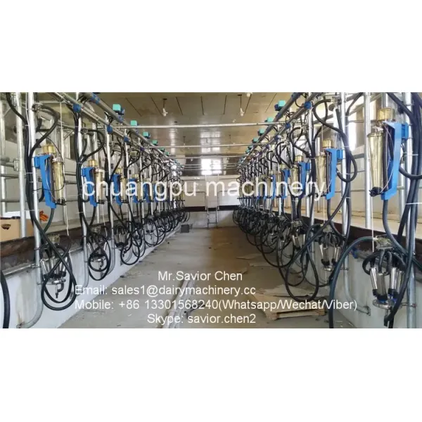 Herringbone Structure Cow Milking Machine with Waikato Milk Meter and CE ISO SGS FDA Certification