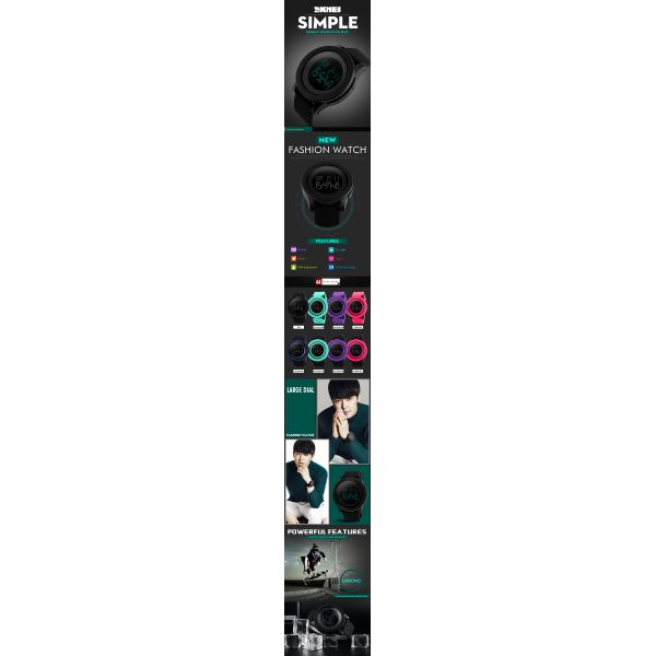 Military Sport Watches Fashion Silicone Waterproof LED Digital Wristwatch