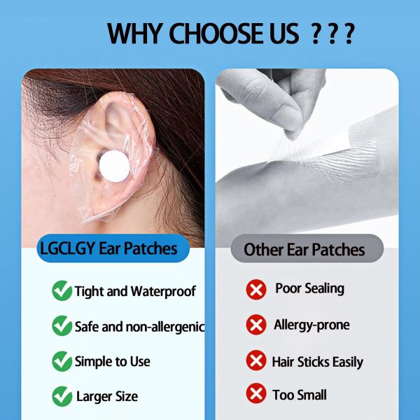 Baby Soft Cotton Ear Patch Transparent Wound Dressings For Swimming Snorkeling