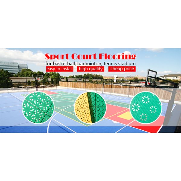 Polypropylene PP Tiles for Volleyball Tennis Badminton Basketball Court Flooring