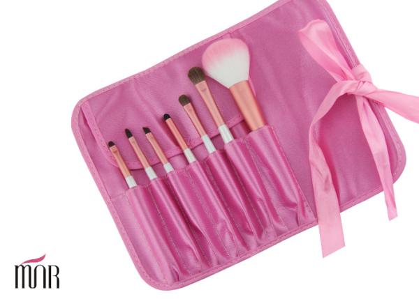 Pink waterproof Bag Makeup Brush Cylinder Including Contour Brush