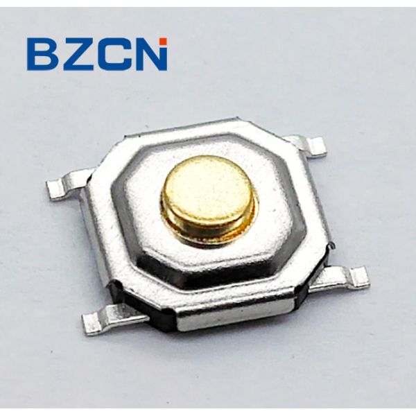 4 Pins Momentary Tactile Switch 50mA Rating Copper Terminal Silver Plate