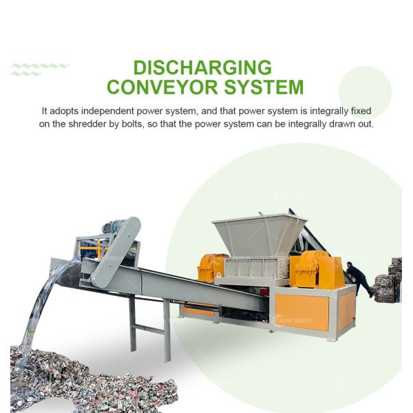 3300 кг вес двойной валы дробилка для вертикального металлолома стальной металлолома