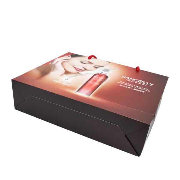 Recycled Kraft Custom Paper Shopping Bags With Rope Handle For Gift