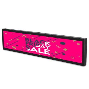 VETO 28 дюймовый растянутый бар LCD дисплей внутренний сверхширокий полоса полки Край рекламы цифровые вывески для супермаркетов