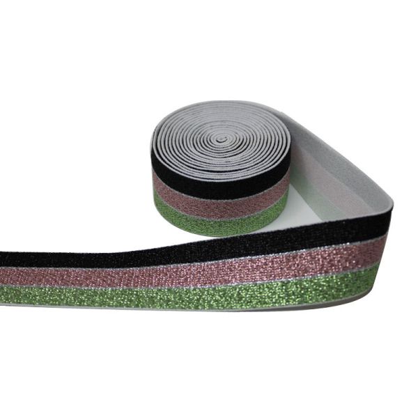 40 мм Золото Металлическое Эластичное Блестящее Нить Широкая Золотая Эластичная Высокая Упорность