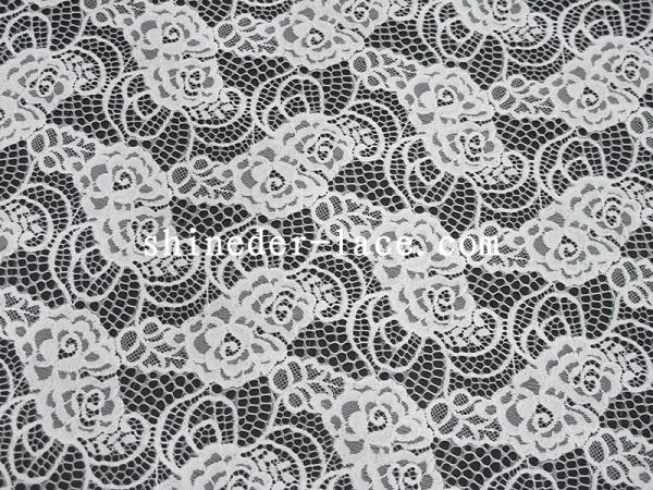 Leisure/Sweet Style Cotton Nylon Lace Fabric Exquisite For White Charming Long Dress SYD-0188