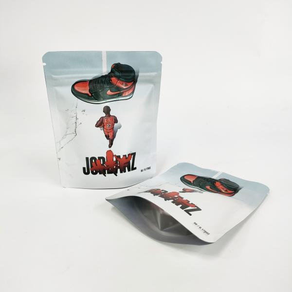 Resealable 420 Packaging 3.5g Custom Mylar Bag Soft Touch  With Zipper