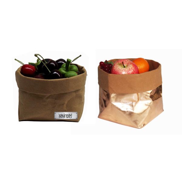 Washable Kraft Paper Storage Bags Home Garden Decoration Custom Size For Plant