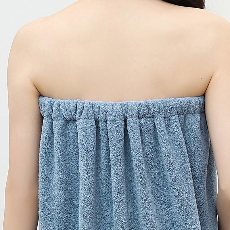 Coral Fleece 300gsm Wearable Bath Towel 75x140cm 80% Polyester 20% Polyamide For Adults