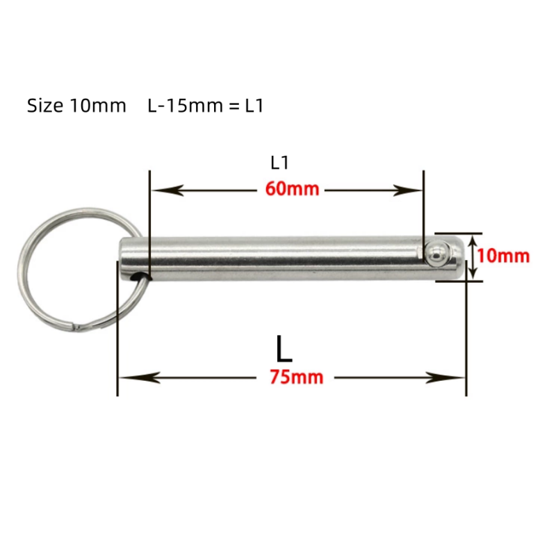Stainless Steel Quick Release Ball Pin with Durable Spring Pin Design and Corrosion-Resistant Carbon Steel Material