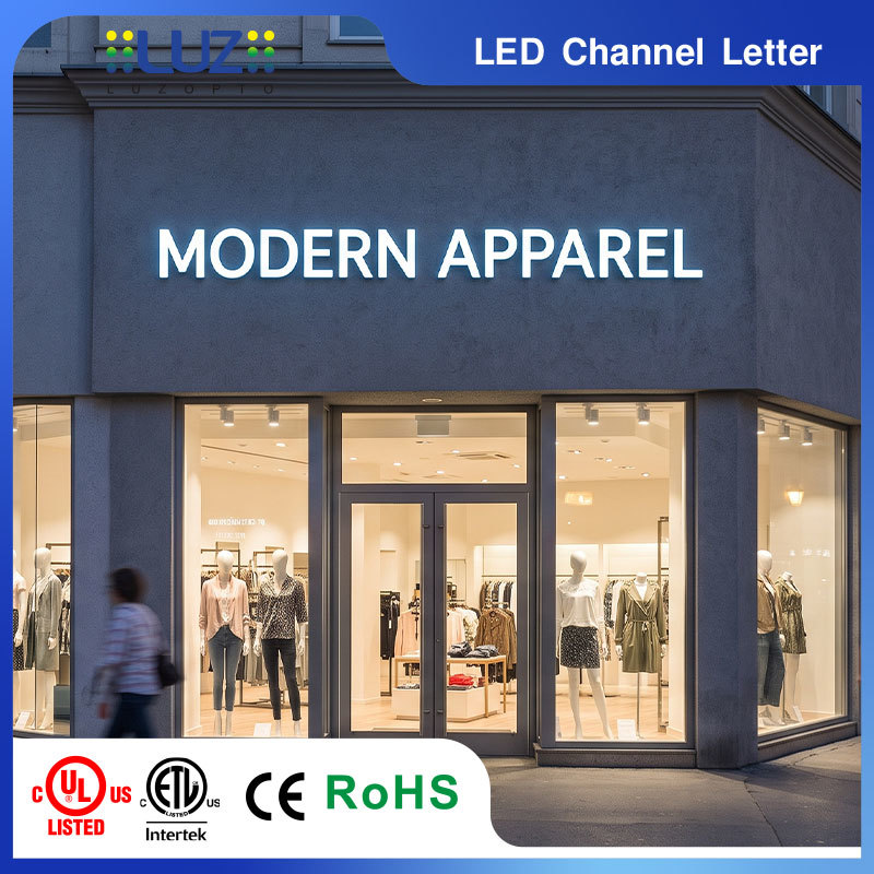 Trimless Aluminum Return Energy Saving Custom Design Frontlit LED Signage For Chain Store Decoration