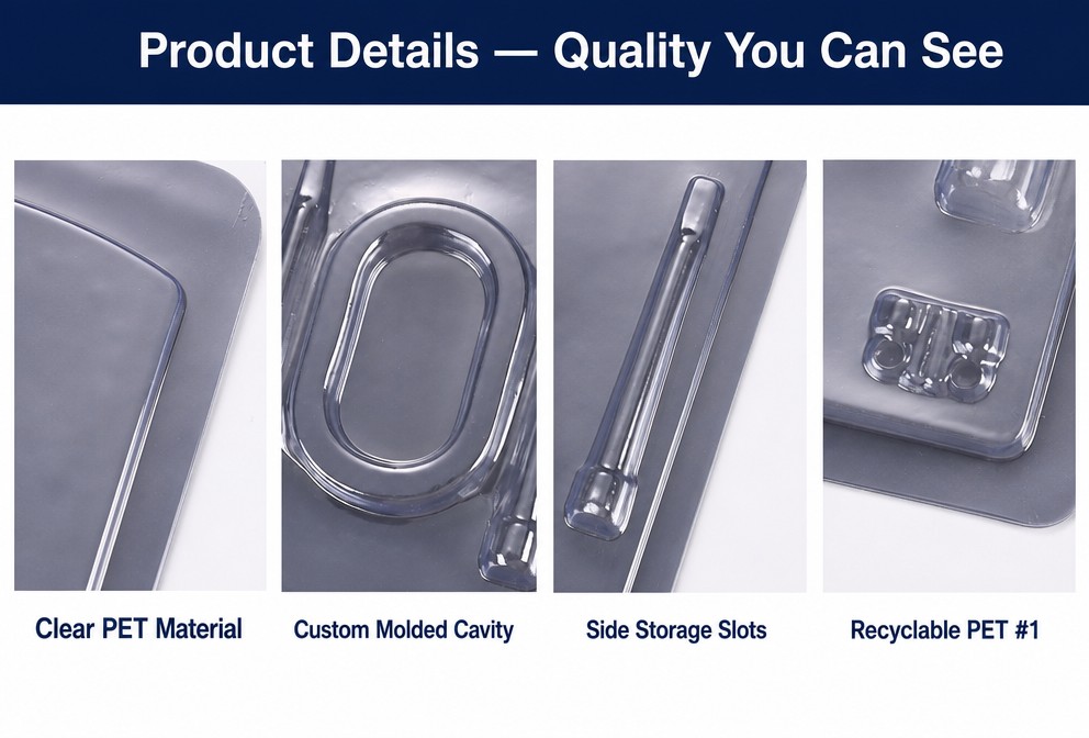 Custom Thickened PET Transparent Blister Tray Packaging Box Inner Tray Blister Factory Direct Supply