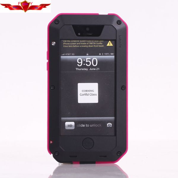 Zinc Alloy Dirtproof/Shockproof/Waterproof Cases For Iphone 4 4S 5 5S
