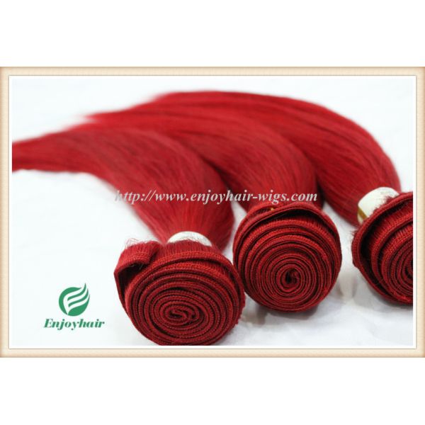 Brazilian 5A virgin remy hair weave ,red color,straight hair extension 10''-26''length