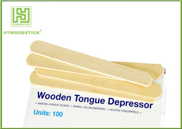 Sanitary Wrapped Padded Tongue Depressors Bulk CE Approved Round Edge