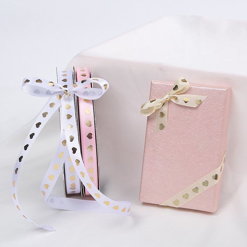 лента Grosgrain крена ленты сатинировки картины сердца обруча подарка 10mmX45Yards