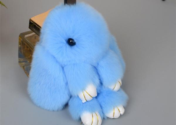 Da pele portátil genuína do coelho de 100% algodão macio de Keychain PP que enche-se para meninas