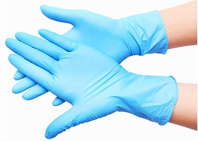 Blue Rubber Non Sterile Gloves Nitrile Disposable Powder Free Fully Palm