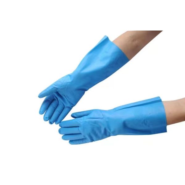 18 Mil Gloves Blue Nitrile Kitchen 330mm Nitrile Gloves For Chemical Use