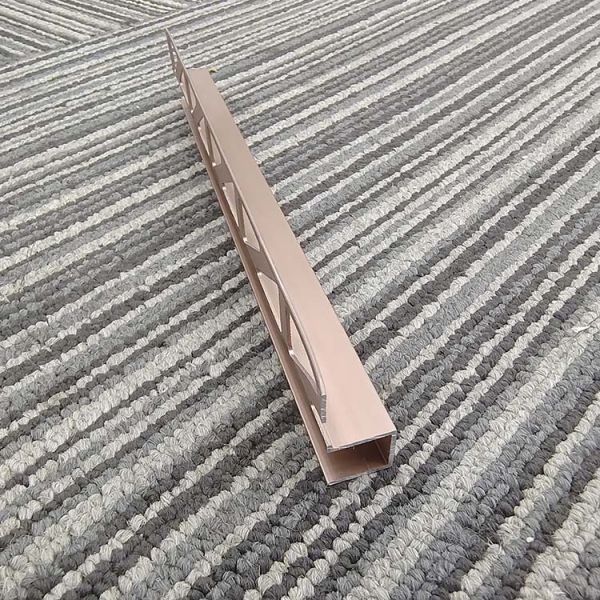 Modern Design Aluminum Tile Trim for Wall and Floor Edges Decoration Edging Trim