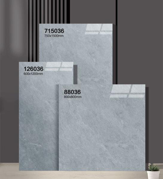 Élégance durable 750x1500mm Porcelaine vernis poli et carreaux antidérapants pour bureau et chambre à coucher