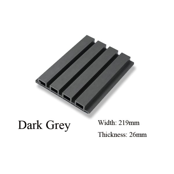 WPC Outdoor Wall Panels 219x26mm Fluted Exterior Cladding Waterproof Weather-Resistant Villa Hotel