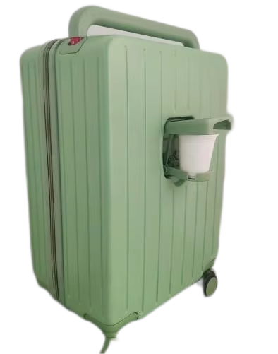 Maleta giratoria verde multifuncional y ligera con asa suave ecológica y bolsa de viaje de lujo impermeable para equipaje de mano