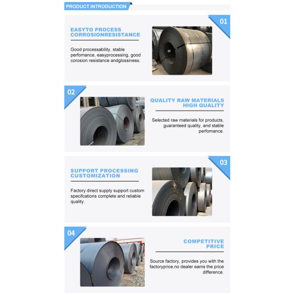 AiSi Standard Carbon Steel Coil Q195 Q215 Q235 Q255 Q275 Q355 Ss400 in Length 600-1250mm for Materials
