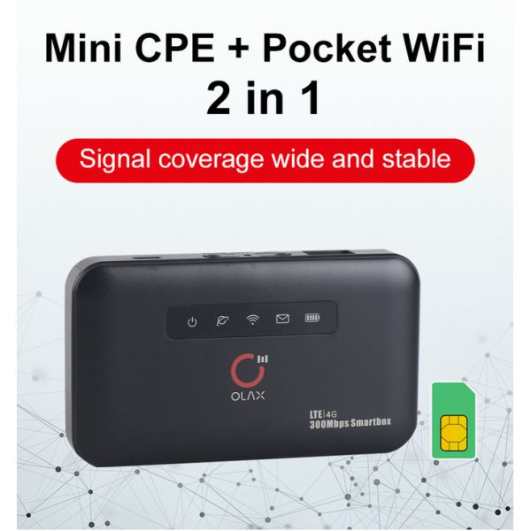 OLAX MF6875 открыло портативный маршрутизатор Wifi с Multi слотом SIM-карты операторов