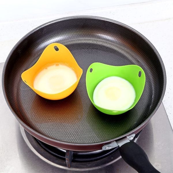 Custom Logo Silicone Microwave Egg Poacher Cups for Perfect Poached Eggs 9CM Diameter