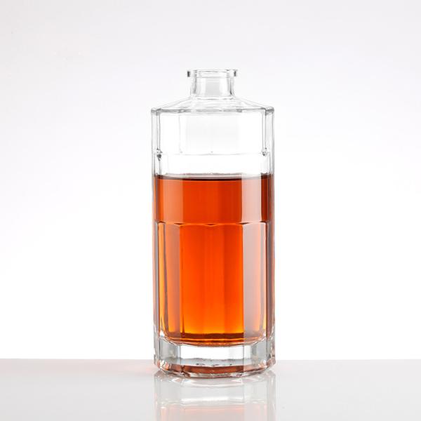 Traitement de surface par estampage à chaud 500 ml bouteille en verre de vin de luxe pour conception personnalisée