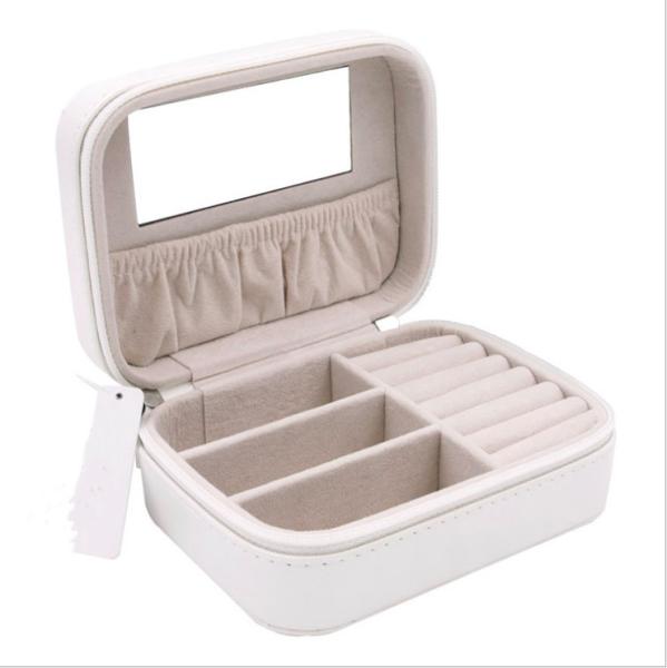 13cm 11cm 6cm Small Jewelry Box With Mirror Multi Layer For Earrings Earrings Rings
