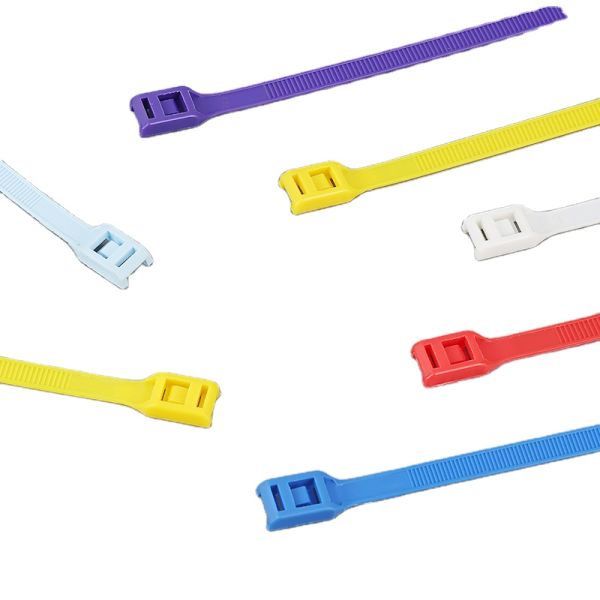 Long Term Colour Cable Ties Releasable 50 LBS Tensile Strength Abrasion Resistant