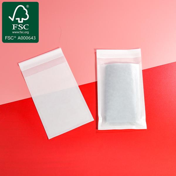 Custom Printed Glassine Paper Bags with Self Seal Closure