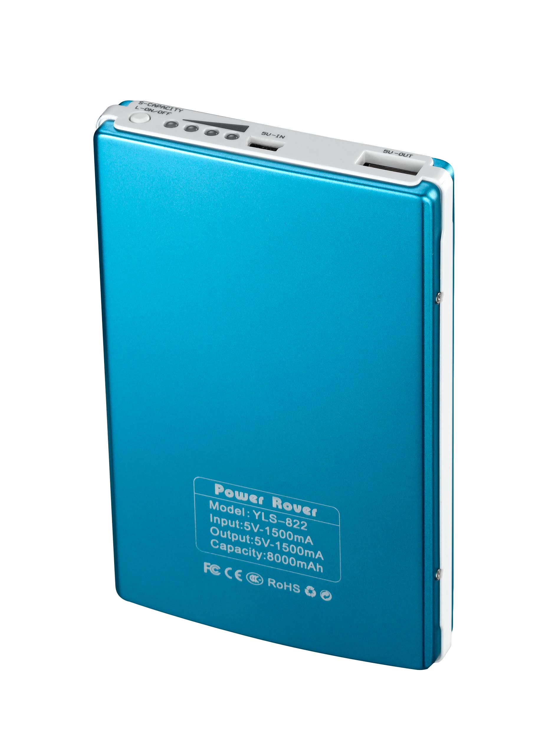 8000mAh High Capacity Portable Mobile Phone Charger Station With 4 LED Lights For Ipod Etc